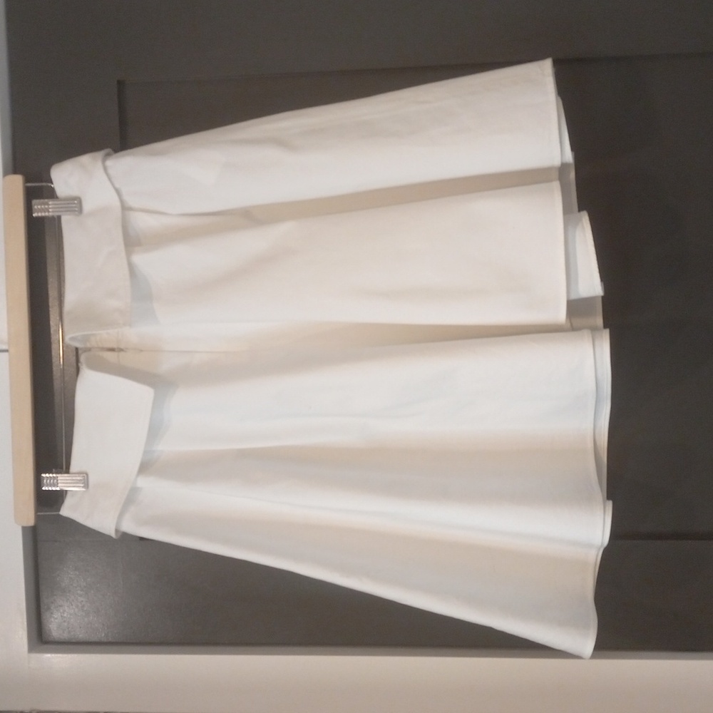 Valentino Flare Skirt Women's Ivory Cotton Size 6 Made in Italy - Picture 9 of 14